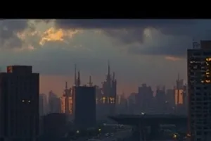 《纸飞机航线》剧照：操场上空飞过的纸飞机